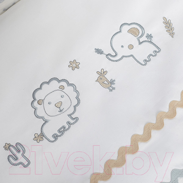 Изображение товара Комплект постельный для малышей Perina Toys. Зверюшки / ТС2.140-02.2 (2 предмета, голубой)