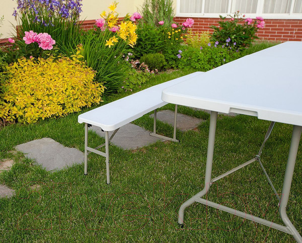 Изображение товара Стол складной Calviano Пластиковый 244 (белый)