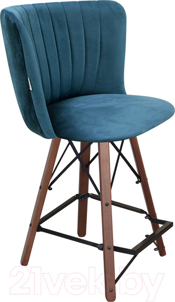 Изображение товара Стул барный Sheffilton SHT-ST36-1/S80-1 (тихий океан/темный орех/черный муар)