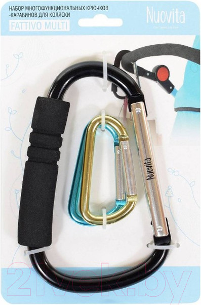 Изображение товара Набор карабинов для коляски Nuovita Fattivo Multi
