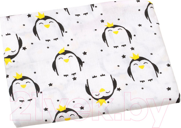 Изображение товара Простыня для малышей Amarobaby Пингвины / AMARO-5102-Pi