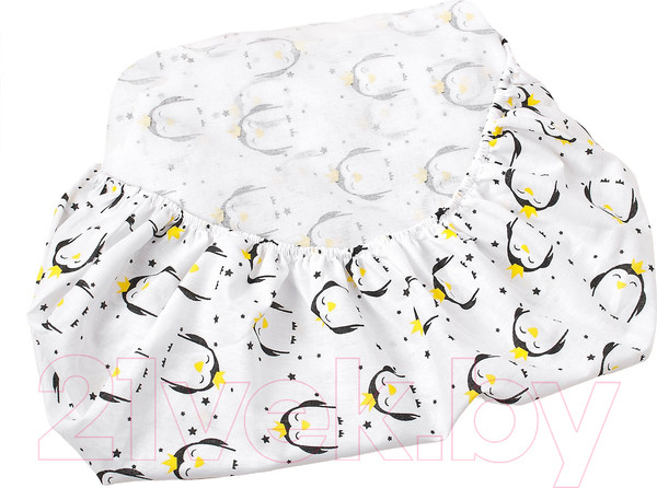 Изображение товара Простыня для малышей Amarobaby Пингвины / AMARO-5102-Pi