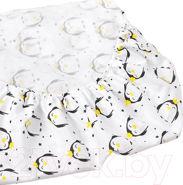 Изображение товара Простыня для малышей Amarobaby Пингвины / AMARO-5102-Pi