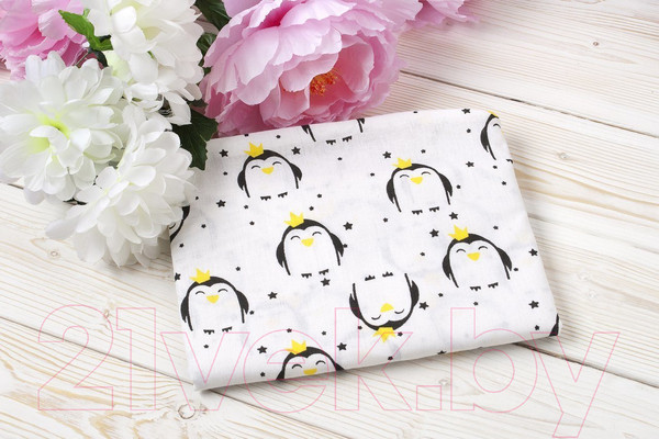 Изображение товара Простыня для малышей Amarobaby Пингвины / AMARO-5102-Pi
