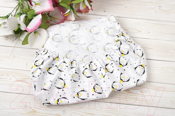 Изображение товара Простыня для малышей Amarobaby Пингвины / AMARO-5102-Pi