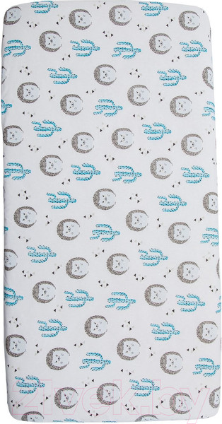 Изображение товара Простыня для малышей Amarobaby Ежики / AMARO-5102-Ez