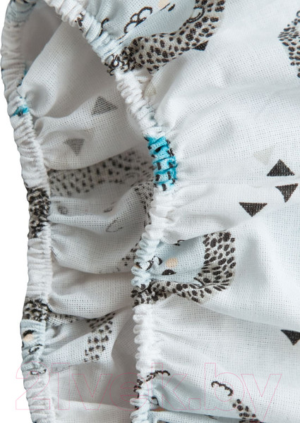 Изображение товара Простыня для малышей Amarobaby Ежики / AMARO-5102-Ez