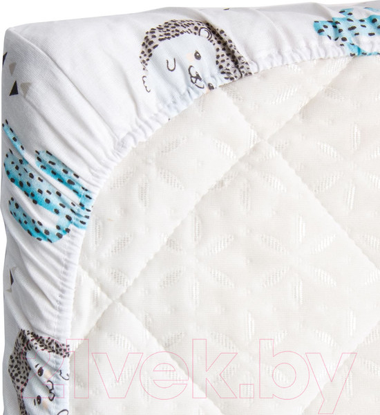 Изображение товара Простыня для малышей Amarobaby Ежики / AMARO-5102-Ez