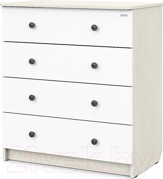 Изображение товара Комод пеленальный Атон Сириус ALF 804 ЛДСП (с шариковыми направляющими, бодега светлая/белый)