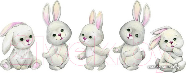 Изображение товара Детская кроватка INDIGO My Dream Зайки (белый)