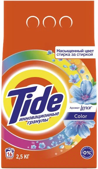 Изображение товара Стиральный порошок Tide Color Lenor Touch Of Scent (Автомат, 2.5кг)