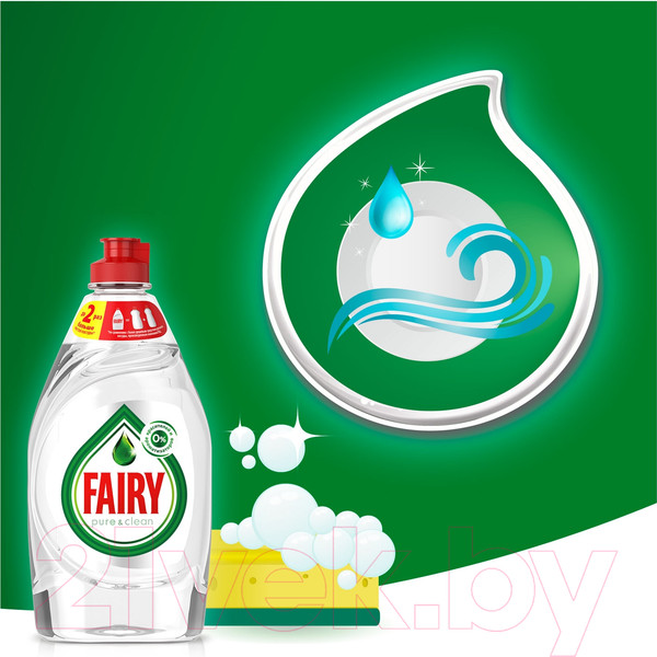 Изображение товара Средство для мытья посуды Fairy Pure & Clean (450мл)