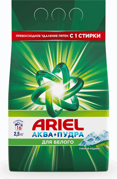 Изображение товара Стиральный порошок Ariel Горный родник  (Автомат, 2.5кг)