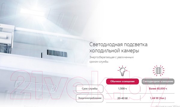 Изображение товара Холодильник с морозильником LG GA-B419SQGL