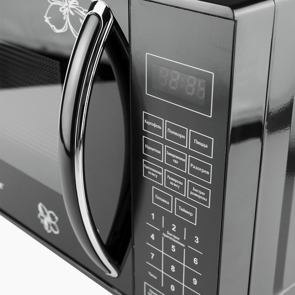 Изображение товара Микроволновая печь Centek CT-1579 (черный/цветы)
