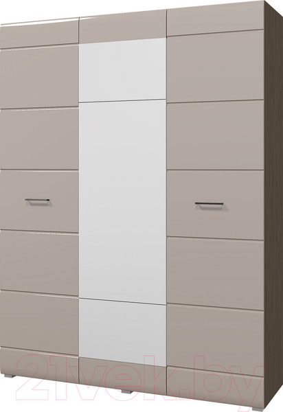 Изображение товара Шкаф Горизонт Мебель Ненси 3х ств. (венге/капучино)