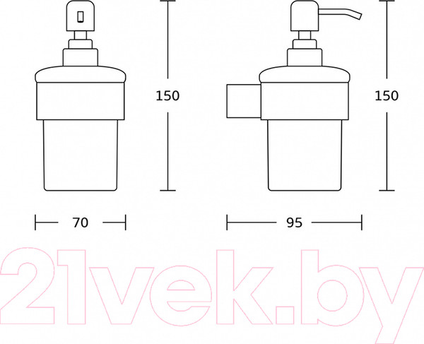 Изображение товара Дозатор для жидкого мыла Gross Aqua Space GA18238AMB