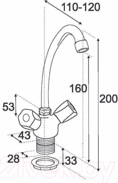 Изображение товара Смеситель Центр Сантехники СМ511909