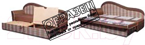 Изображение товара Тахта Анмикс Вика левая (рогожка, темно-серый/светло-серый)