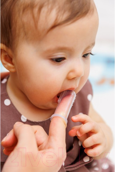 Изображение товара Зубная щетка для новорожденных Пома Массажная силиконовая /  4617