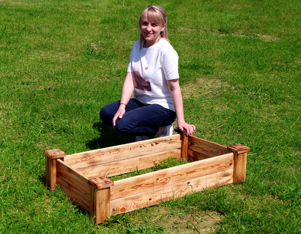 Изображение товара Грядка модульная КомфортПром Приподнятая H25x110x62см / 10014226