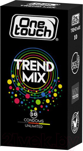 Изображение товара Презервативы One Touch Trend Mix (10шт, 5 видов в 1 упаковке)