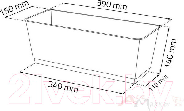Изображение товара Кашпо Prosperplast Ratolla PW 400 DRL400PW-S449 (белый)