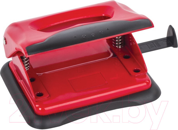 Изображение товара Дырокол Brauberg С линейкой / 228599 (черный/красный)