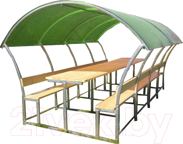 Изображение товара Беседка ВЕЛЕС Астра 3м с покрытием (зеленый)