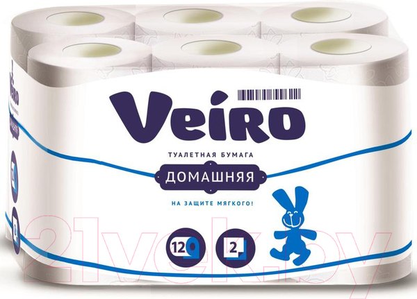 Изображение товара Туалетная бумага Veiro Домашняя 2х слойная (12рул)