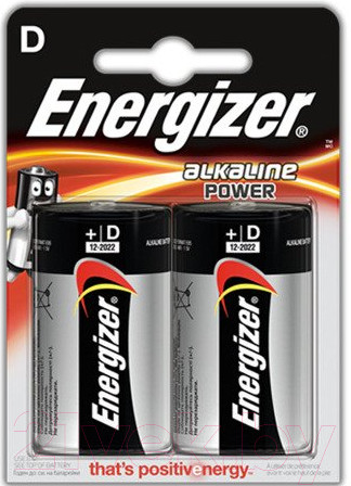 Изображение товара Комплект батареек Energizer Power D-LR20 / E301003400 (2шт)