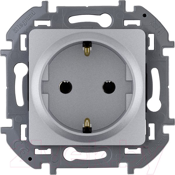 Розетка Legrand Inspiria 673722 (алюминий)
