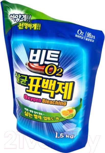 Изображение товара Отбеливатель Lion Beat O2 Кислородный. Мягкая упаковка (1.5кг)