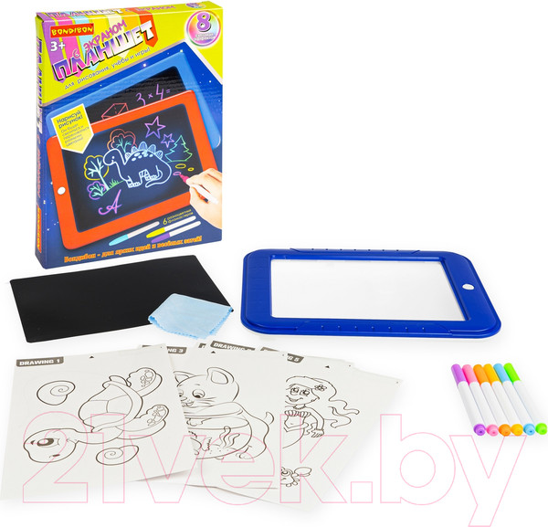 Изображение товара Доска для рисования Bondibon Планшет для рисования с обучающими карточками / ВВ5171