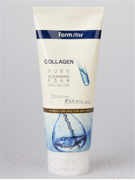 Изображение товара Пенка для умывания FarmStay Collagen Pure Cleansing Foam Антивозрастная (180мл)