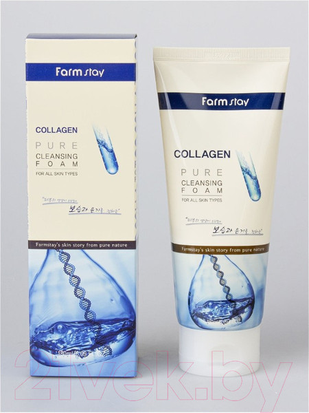 Изображение товара Пенка для умывания FarmStay Collagen Pure Cleansing Foam Антивозрастная (180мл)