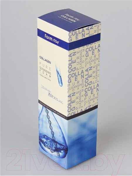 Изображение товара Пенка для умывания FarmStay Collagen Pure Cleansing Foam Антивозрастная (180мл)