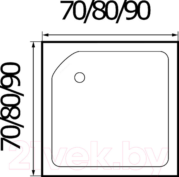 Изображение товара Душевой поддон Wemor 80/24 S