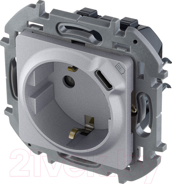 Изображение товара Розетка Legrand Inspiria 673772 (алюминий)