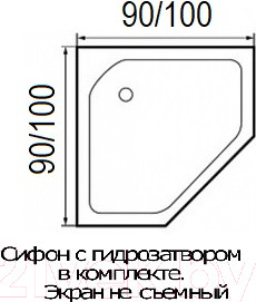 Изображение товара Душевой поддон Wemor 90/14 P