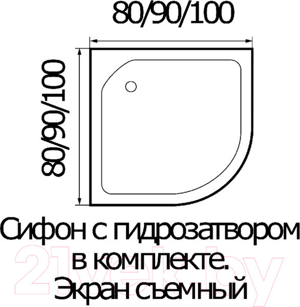 Изображение товара Душевой поддон Wemor 100/24 C