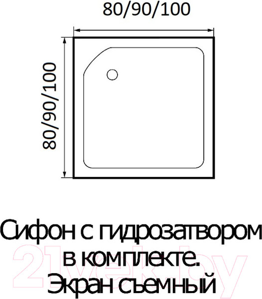 Изображение товара Душевой поддон Wemor 100/24 S