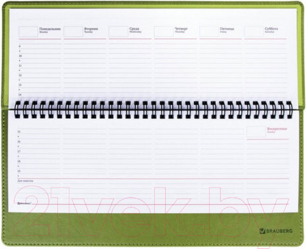 Изображение товара Планинг Brauberg Rainbow / 111702 (зеленый)