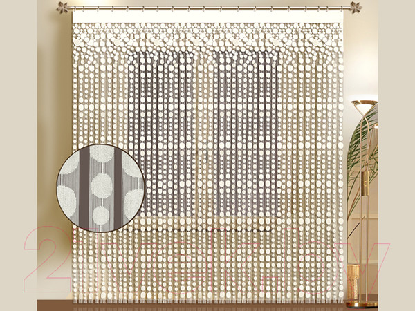 Изображение товара Гардина Лента Е398К (250x230, ваниль)