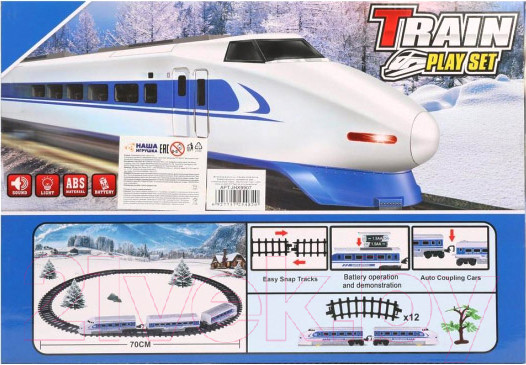 Изображение товара Локомотив игрушечный Наша игрушка Скоростной поезд / JHX9907