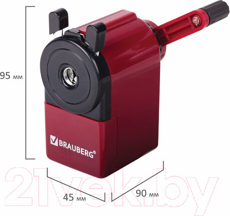 Изображение товара Точилка Brauberg JET / 222517 (черный/бордовый)