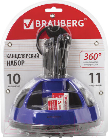 Изображение товара Органайзер настольный Brauberg Микс / 231930 (черно-синий)