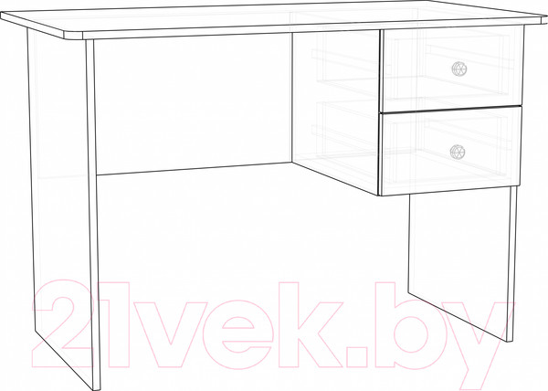 Изображение товара Письменный стол Премиум Смарти (белый/машинки)