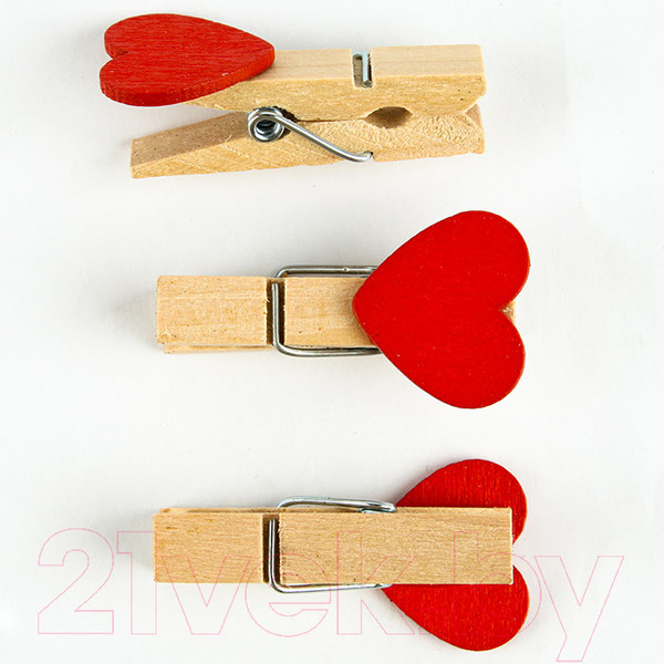 Изображение товара Набор прищепок декоративных Darvish Сердечко / DV-H-646 (10шт)