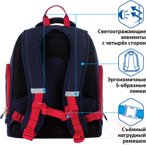 Изображение товара Школьный рюкзак Brauberg Classic / 228829 (синий)